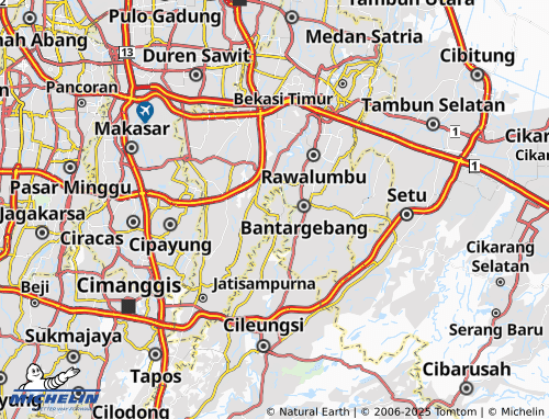 MICHELIN Bojong Kulur map - ViaMichelin