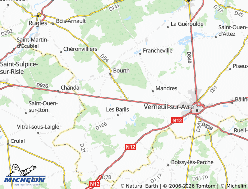 MICHELIN Les Orgerieux map - ViaMichelin