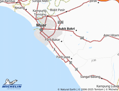 MICHELIN-Landkarte Parit Amat - ViaMichelin
