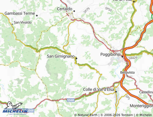 Mappa MICHELIN San Gimignano - ViaMichelin