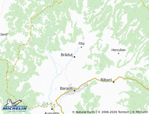 MICHELIN Brăduț map - ViaMichelin