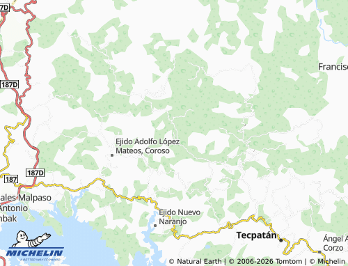 MICHELIN Juan Sabines map - ViaMichelin