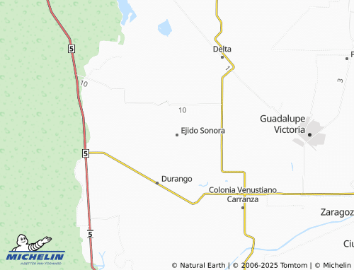 MICHELIN Ejido Sonora map - ViaMichelin
