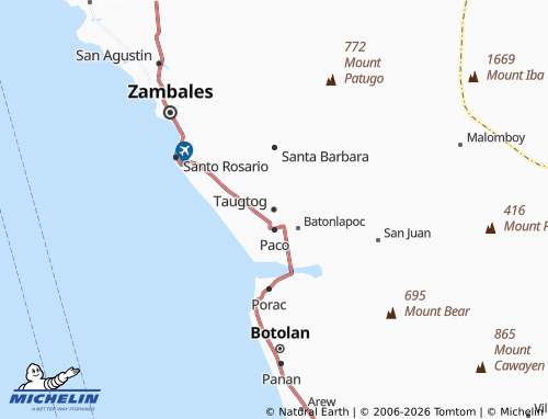 MICHELIN Taugtog map - ViaMichelin