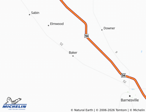 Mapa MICHELIN Baker - ViaMichelin