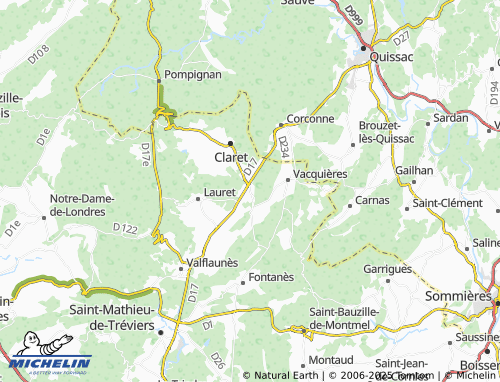 MICHELIN Sauteyrargues map - ViaMichelin