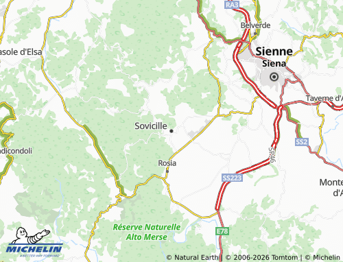 MICHELIN Sovicille map - ViaMichelin
