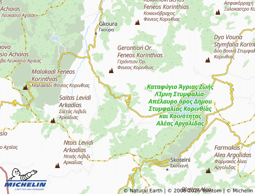 MICHELIN Kastania map - ViaMichelin