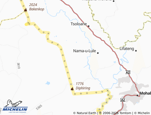 MICHELIN Matsatseng map - ViaMichelin