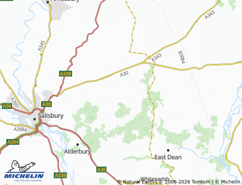 Carte MICHELIN West Winterslow - ViaMichelin