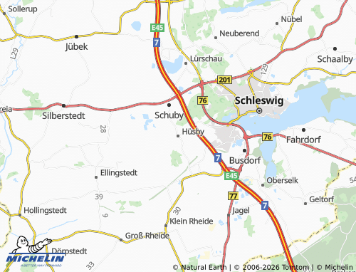 MICHELIN Hüsby map - ViaMichelin