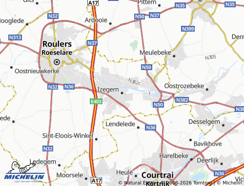 MICHELIN Izegem map - ViaMichelin