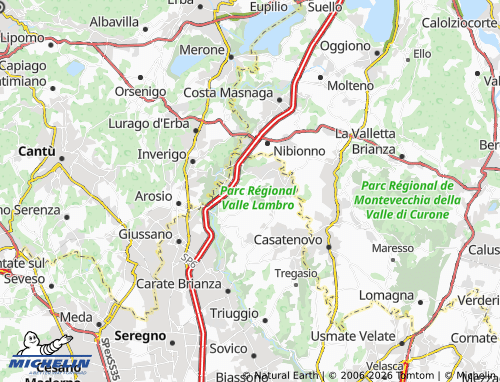 MICHELIN Capriano map - ViaMichelin