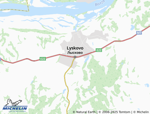 MICHELIN Lyskovo map - ViaMichelin