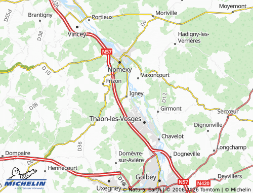Mappa MICHELIN Igney - ViaMichelin