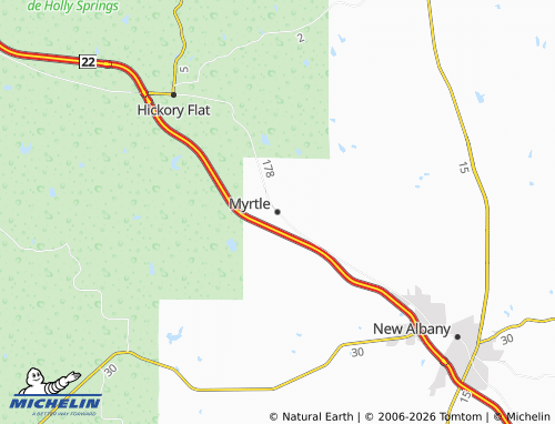 Mapa MICHELIN Myrtle - ViaMichelin