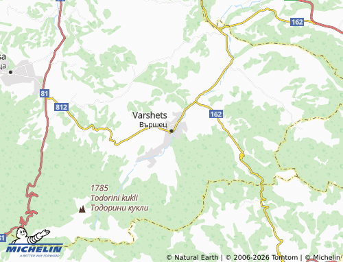 Mappa MICHELIN Varshets - ViaMichelin