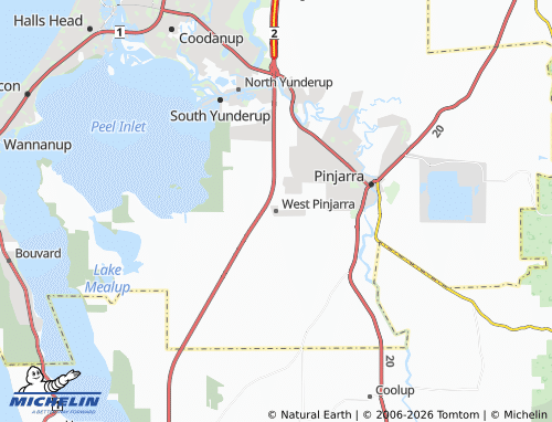 Mapa MICHELIN West Pinjarra - ViaMichelin
