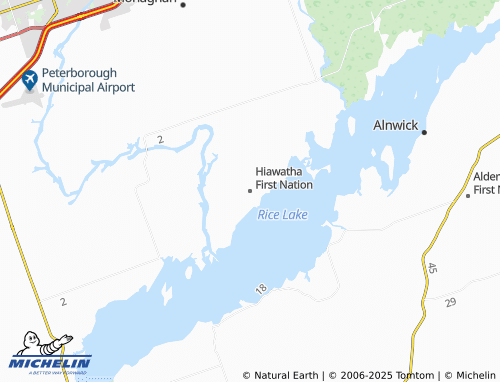 MICHELIN Hiawatha First Nation map - ViaMichelin