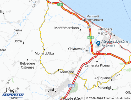 MICHELIN Monte San Vito map - ViaMichelin