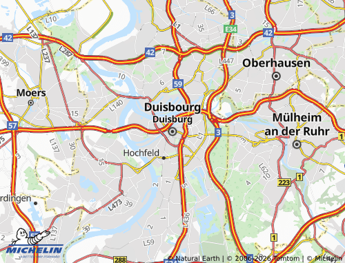 Mapa MICHELIN Duisburgo - ViaMichelin