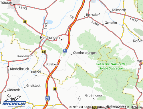 Mapa MICHELIN Oberheldrungen - ViaMichelin