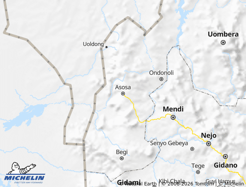 Kaart MICHELIN Benshangul-Gumaz - ViaMichelin