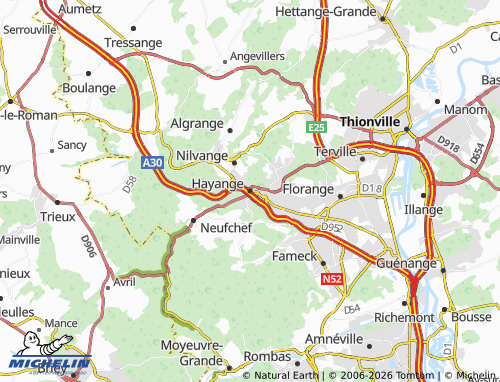 Mapa MICHELIN Hayange - ViaMichelin