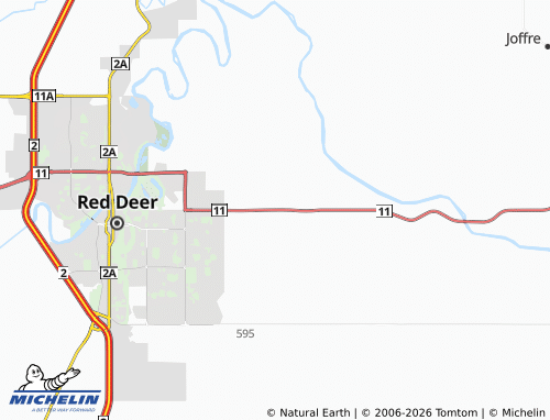 Carte MICHELIN Red Deer County - ViaMichelin