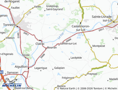 Carte MICHELIN Lafitte-sur-Lot - ViaMichelin