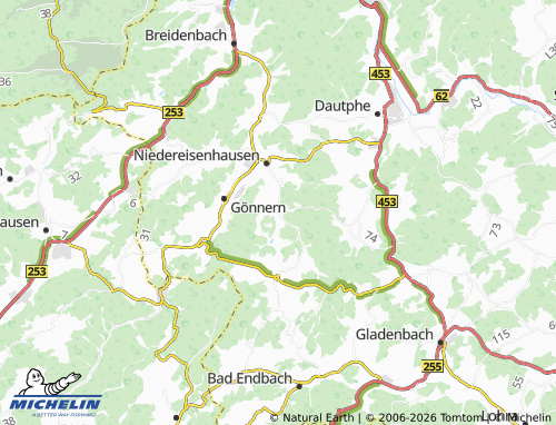 MICHELIN Steinperf map - ViaMichelin