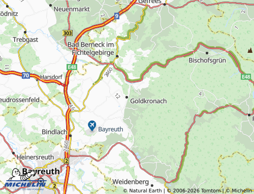 Mappa MICHELIN Goldkronach - ViaMichelin