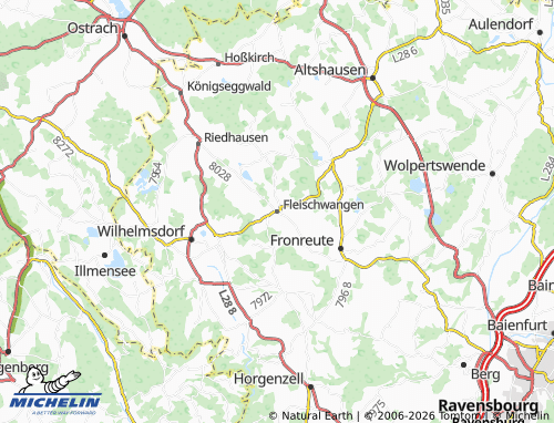 Mapa MICHELIN Fleischwangen - ViaMichelin
