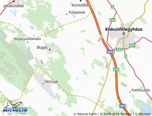 MICHELIN Alsómonostor map - ViaMichelin