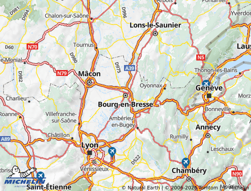 Mappa MICHELIN Ain - ViaMichelin