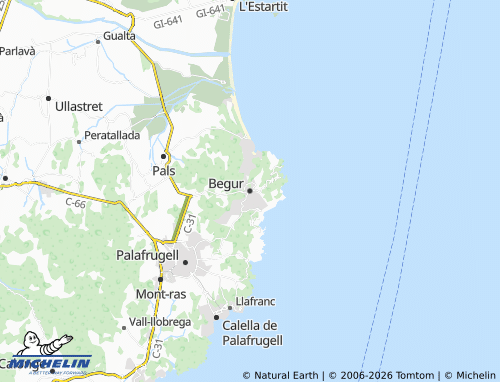 Mapa MICHELIN Begur - ViaMichelin