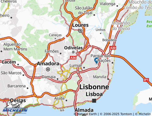 MICHELIN Vale do Forno map - ViaMichelin
