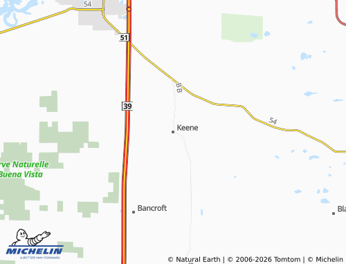 Mappa MICHELIN Keene - ViaMichelin