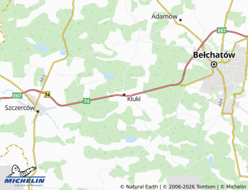 Mapa MICHELIN Kluki - ViaMichelin