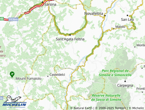 MICHELIN Rocca Pratiffi map - ViaMichelin