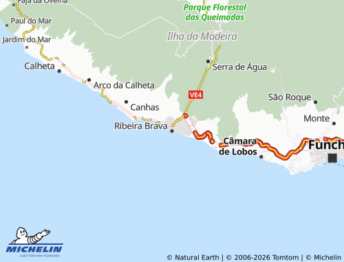 Mapa MICHELIN Ribeira Brava - ViaMichelin