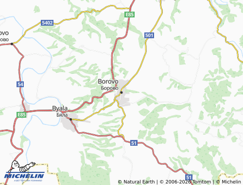 Mapa MICHELIN Borovo - ViaMichelin