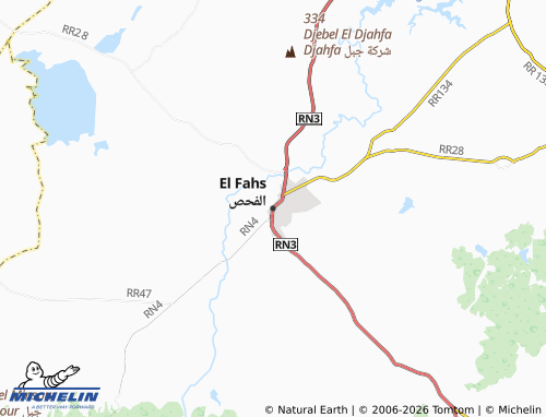Carte MICHELIN El Fahs - ViaMichelin
