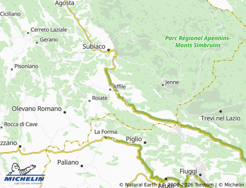 Mappa MICHELIN Arcinazzo Romano - ViaMichelin