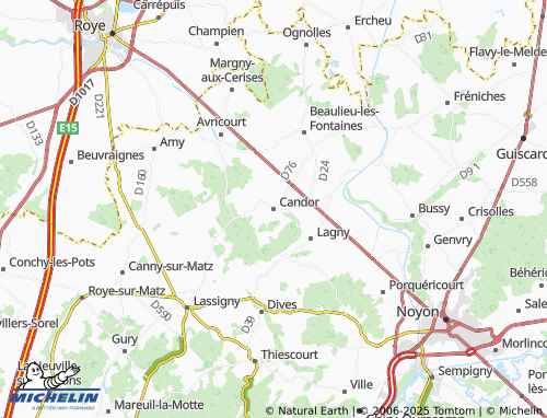 Mapa MICHELIN Candor - ViaMichelin