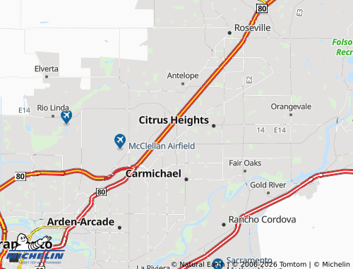 Mappa MICHELIN Foothill Farms - ViaMichelin