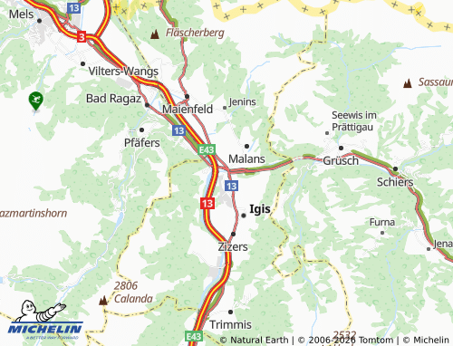 Carte MICHELIN Landquart - ViaMichelin
