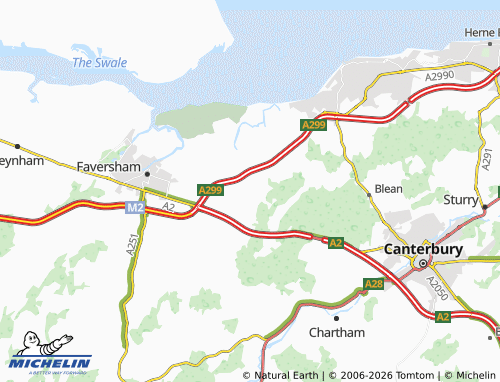 Carte MICHELIN Hernhill - ViaMichelin