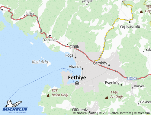 MICHELIN-Landkarte Foça - ViaMichelin