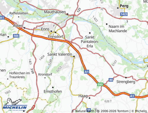 Mapa MICHELIN Sankt Valentin - ViaMichelin